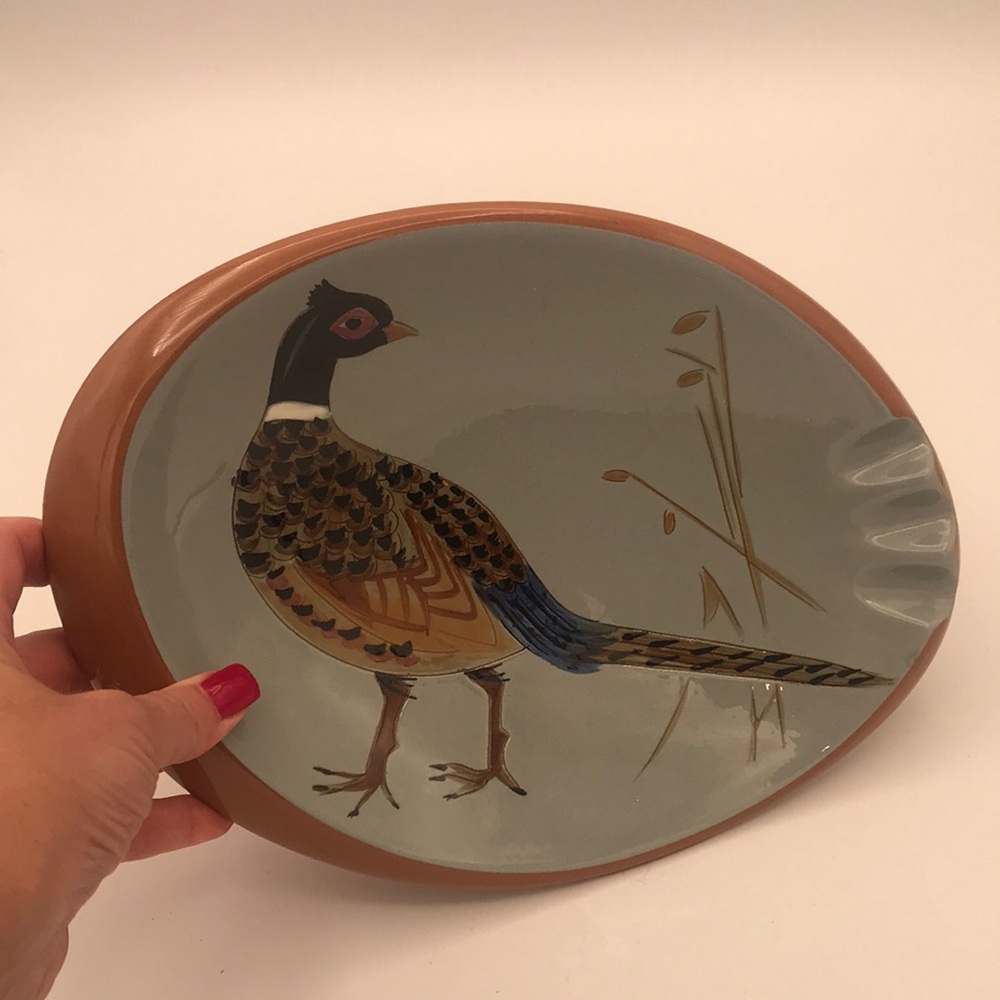 Vintage 50's Stangl Pottery Pheasant‎ Ashtray 3926C